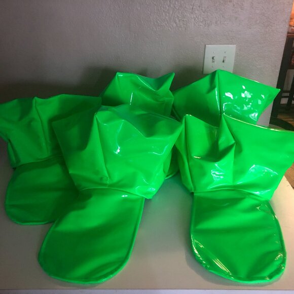 Left eye patent leather vinyl green hat main image 7